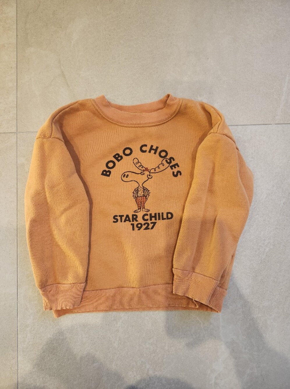 Bobo Choses Orange Graphic Crewneck Sweatshirt